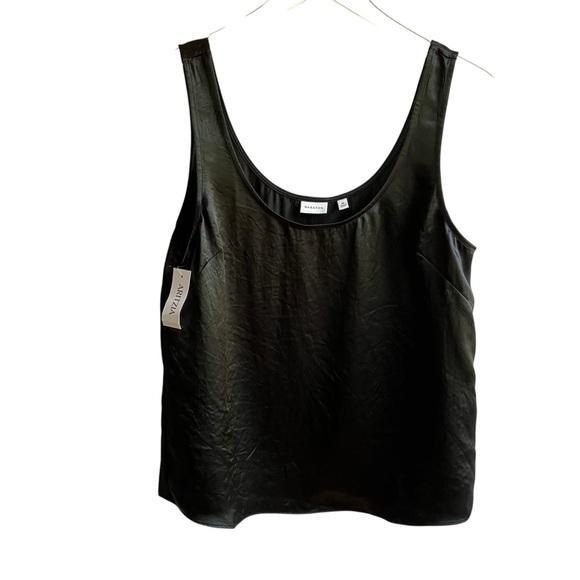 Aritzia Tops - Babaton Black Dedicate Satin Top Size M Sleeveless Cami Blouse Fall Office NWT